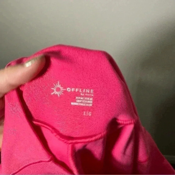 Aerie offline pink glitter long bike shorts L - Picture 6 of 6